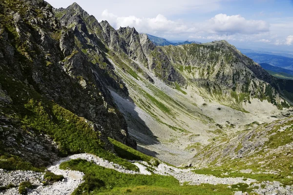 Blick vom Krzyżne-Pass auf das Panszczyca-Tal in der polnischen Tatra — Stockfoto