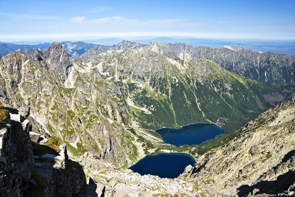 Δείτε από Rysy, εν θαλάσση κοιλάδα μάτι πολωνική Tatras Royalty Free Εικόνες Αρχείου