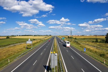 Lehçe otoyol A4 Gliwice yakınındaki