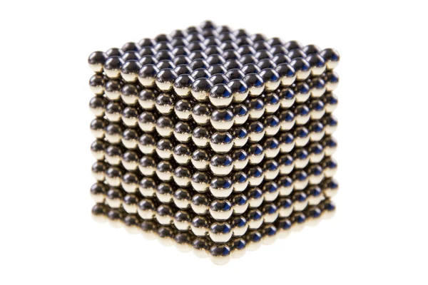 Cube made of  magnetic beads — Stock Photo, Image