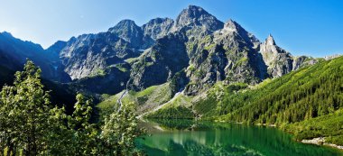 Polonya Tatra Dağları güzel buzul gölleri