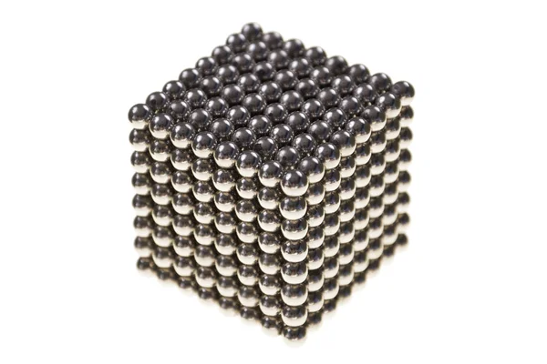 Cube made of  magnetic beads — Stock Photo, Image