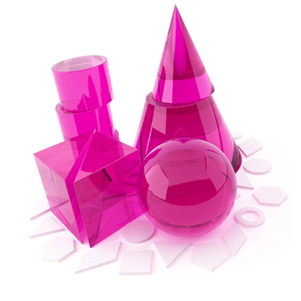 bir beyaz cam 3D nesne