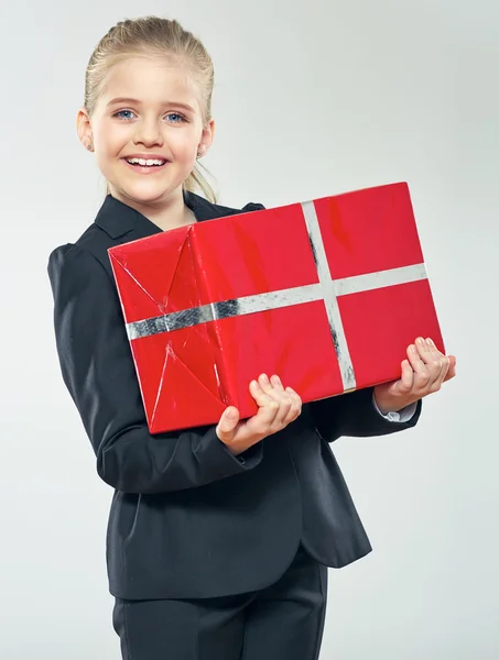 Zakenvrouw houdt aanwezig — Stockfoto