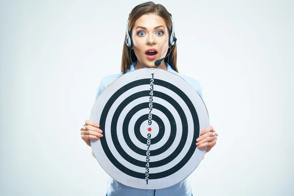 Support operator with target — Stock Photo, Image