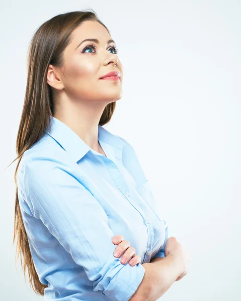 Geschäftsfrau mit verschränkten Armen — Stockfoto