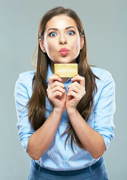 Empresaria con tarjeta de crédito —  Fotos de Stock