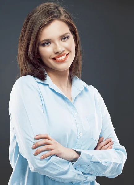 Business woman with crossed arms — Stock Photo, Image