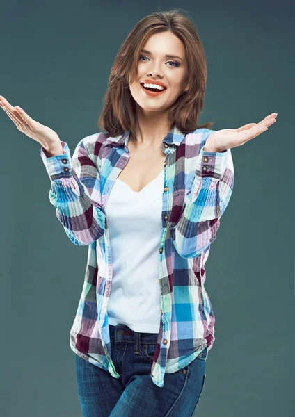 Woman show empty hands — Stock Photo, Image