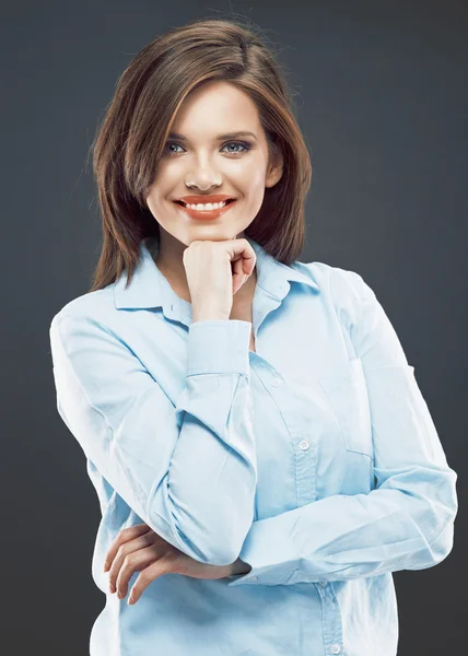 Uśmiechający się portret kobieta biznesu. — Zdjęcie stockowe
