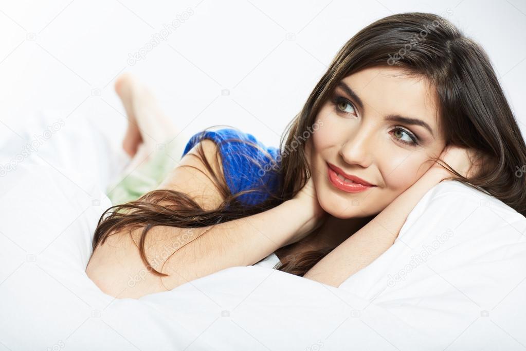 Young woman in bed