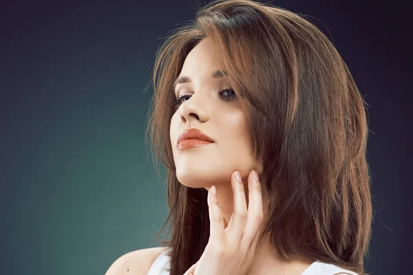 Hermosa mujer tocando cara — Foto de Stock