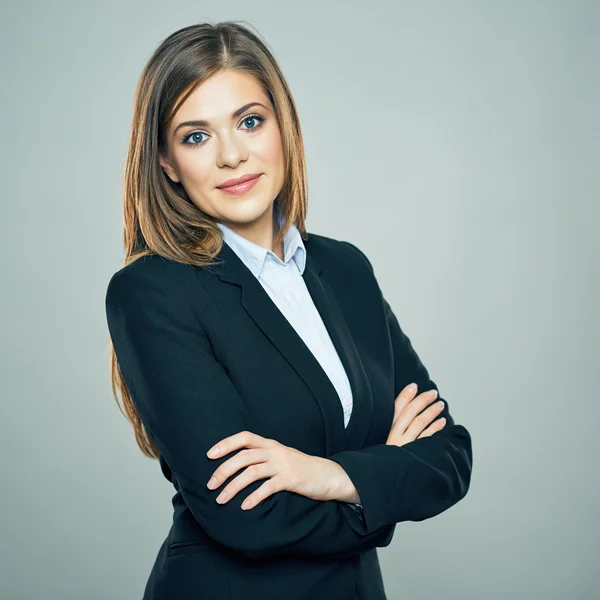 Zakenvrouw met gekruiste armen — Stockfoto