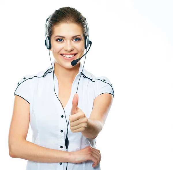 Woman call center operator — Stock Photo, Image