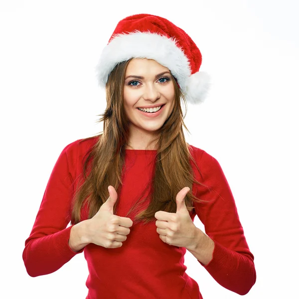 Girl in shows thumbs up — Stock Photo, Image