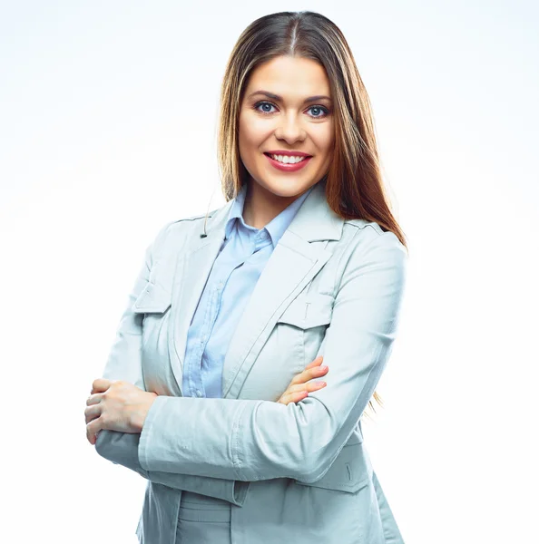 Businesswoman with folded arms — Stock Photo, Image