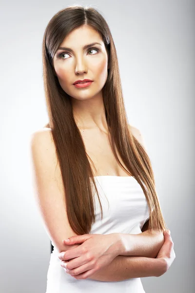 Beautiful woman with long hair — Stock Photo, Image