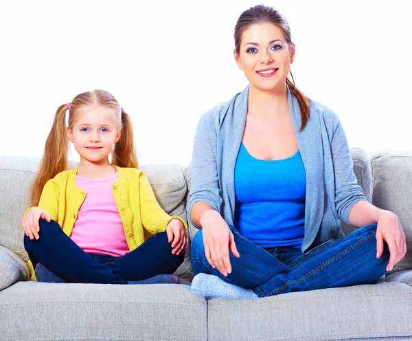 Mujer juega con hija — Foto de Stock