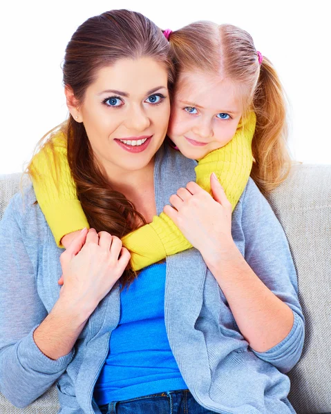 Woman plays with daughter — Stock Photo, Image