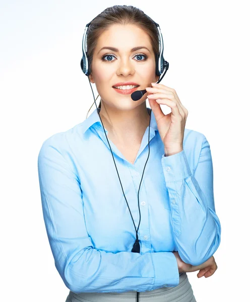 Ler call center operatör — Stockfoto