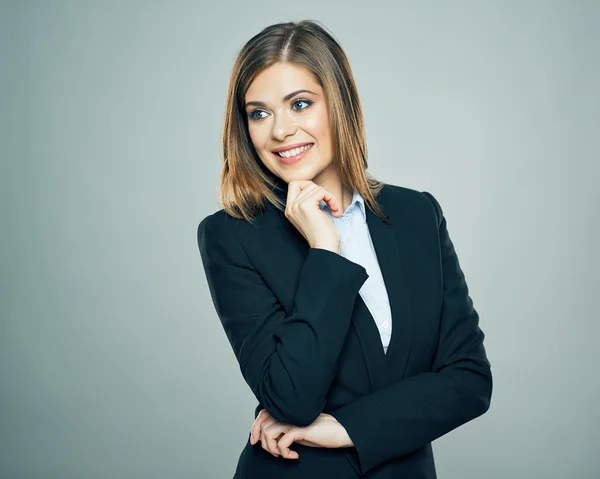 Joven empresaria pensante — Foto de Stock