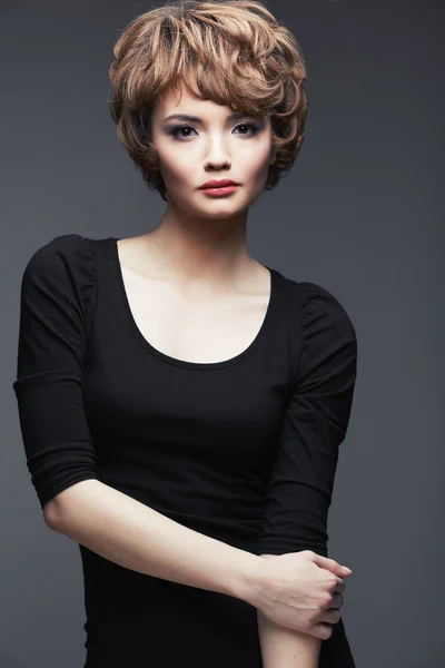 Model in black dress — Stock Photo, Image