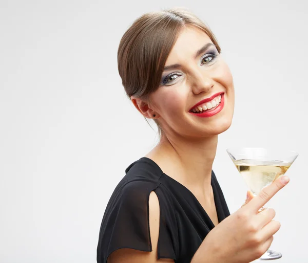 여자 음료 와인 — 스톡 사진