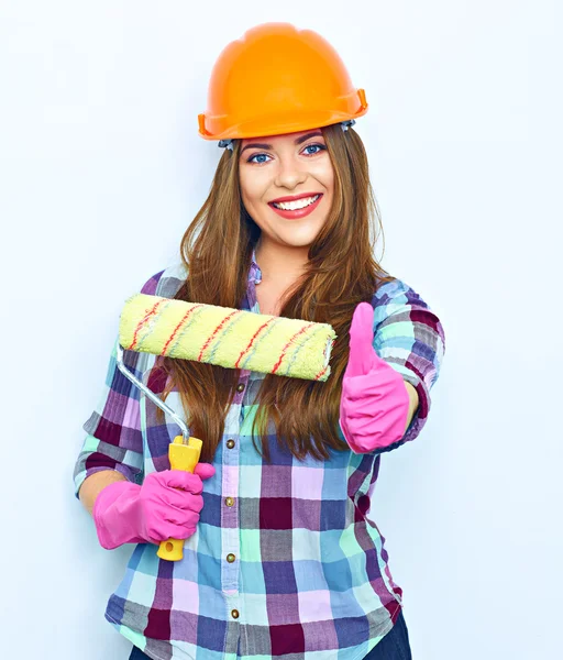 Beautiful smiling architect — Stock Photo, Image