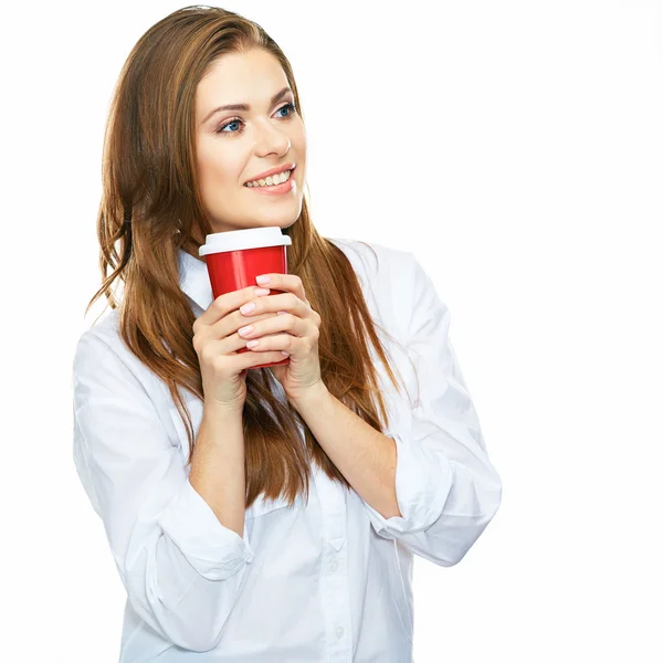 Mujer de negocios durante la pausa para el café —  Fotos de Stock