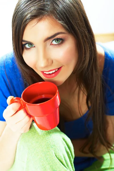 Young Woman with cup — Stock Photo, Image