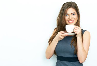 iş kadını ile kahve fincanı