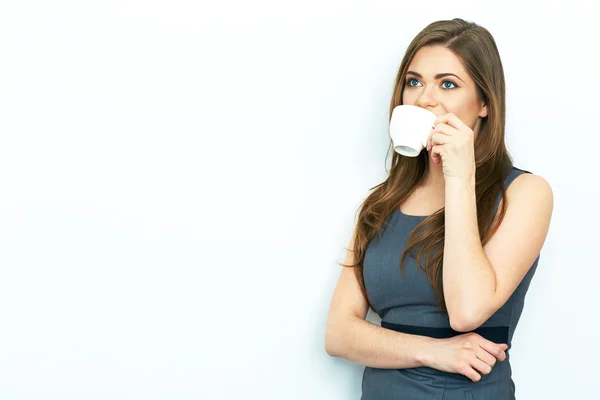 Donna d'affari con tazza di caffè — Foto Stock