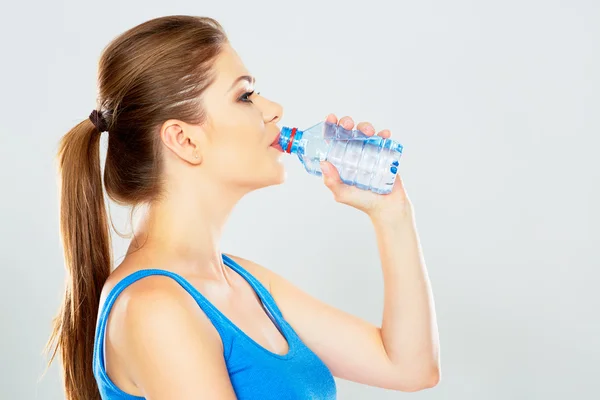 Woman with bottle of water Stock Image