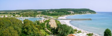 Panorama Sani Resort, Sani Marina ve plajları. Kassandra Yarımadası, Yunanistan