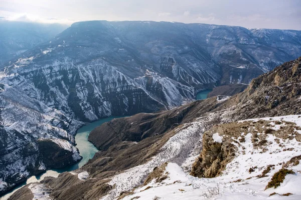 Canyon Sulak Montagnes Caucase République Daghestan Russie Photos De Stock Libres De Droits