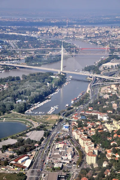 Belgrado - Ponte Nuovo Ada Ciganlija — Foto Stock