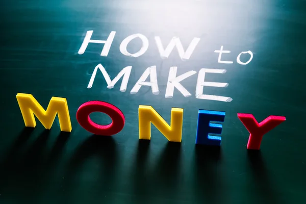 How to make money conceptual words — Stock Photo, Image