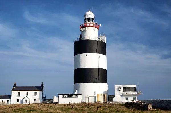 Vuurtoren bij Haak head in Ierland — Stockfoto