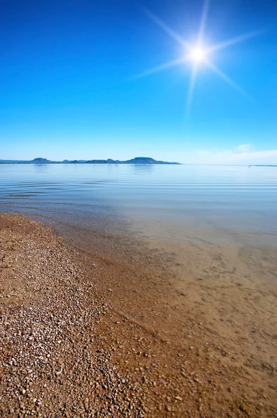 Krajobraz Nad Brzegiem Jeziora Balaton Węgry — Zdjęcie stockowe