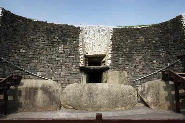 Деталь Newgrange в долині Бойн Стокове Фото