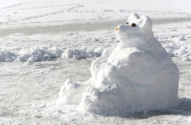 Kar ayı heykel Balaton Gölü, Macaristan