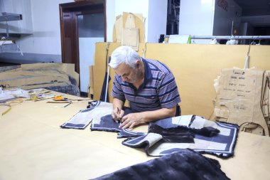Kesriye şehrinde bir kürk fabrikası.