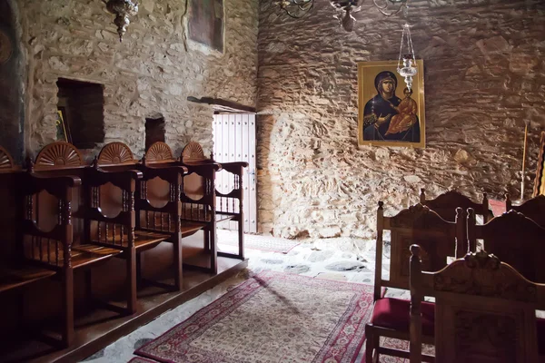 Kastoria. Iglesia de Nuestra Señora Mavritosy. Interior del templo — Foto de Stock