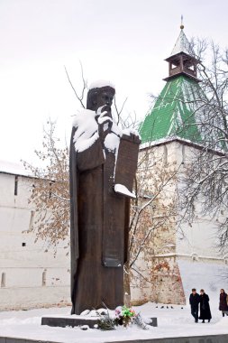 Sculpture of Saint Sergius of Radonezh clipart