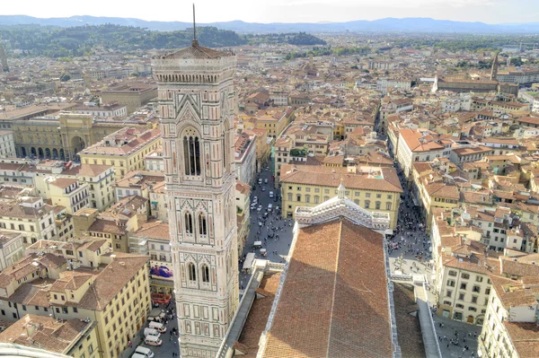 Florencie. Pohled z výšky letu pták — Stock fotografie