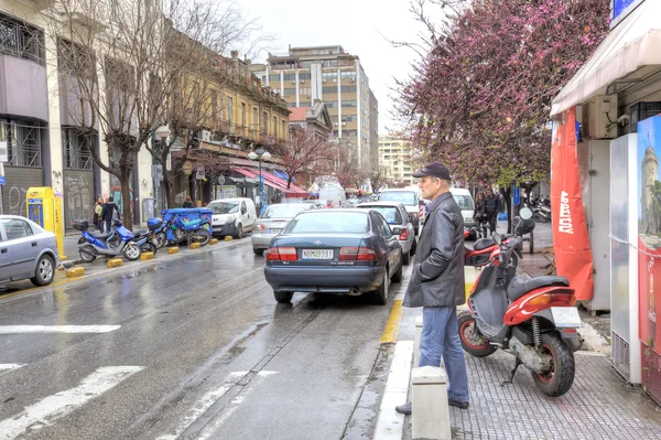 Thessaloniki. Street in the city center — Stock Photo, Image