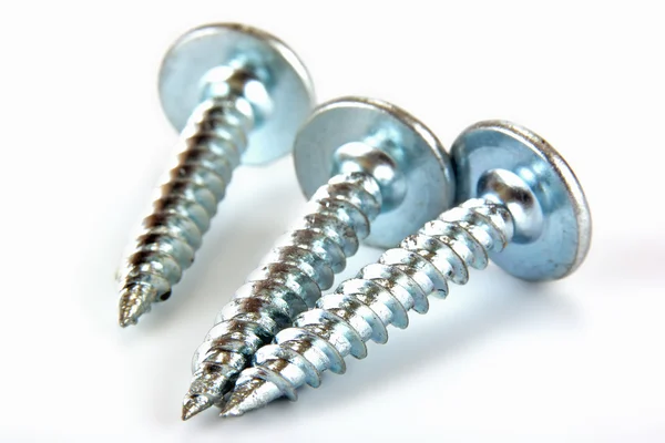 Metallic building screws — Stock Photo, Image