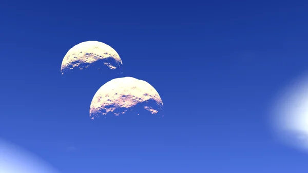 La luna è nello spazio. Rendering 3D — Foto Stock