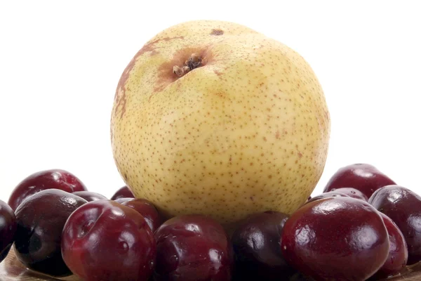 Ripe fruit  a white background — Stock Photo, Image