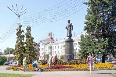Şehir Belgorod. Tren istasyonu alanının